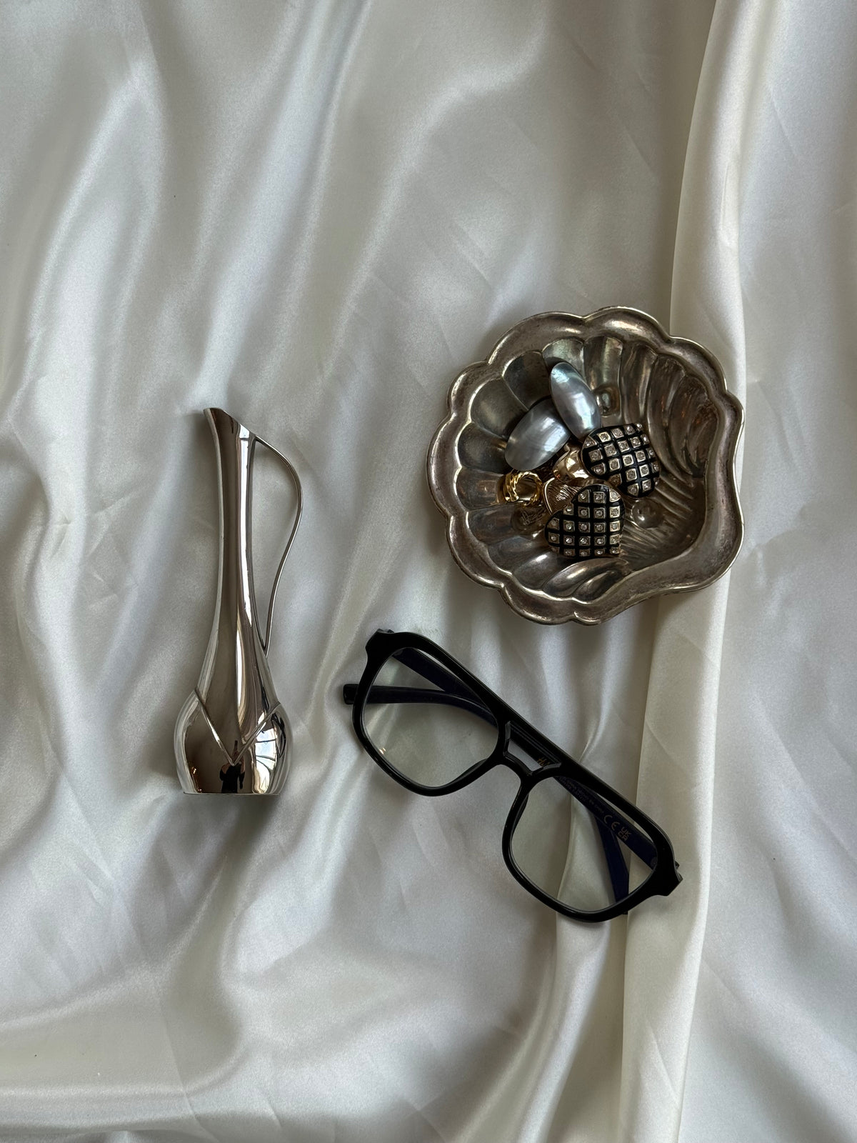 Vintage L’Argentière Silver Plated Sculptural Bud Vase