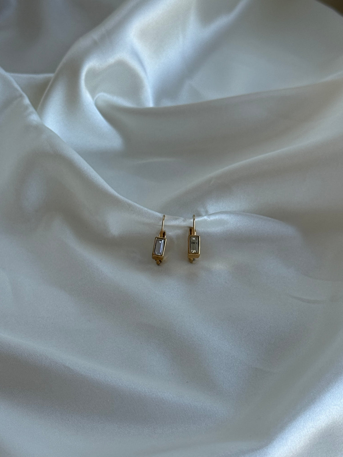 Vintage Baguette Crystal Gold-Tone Earrings