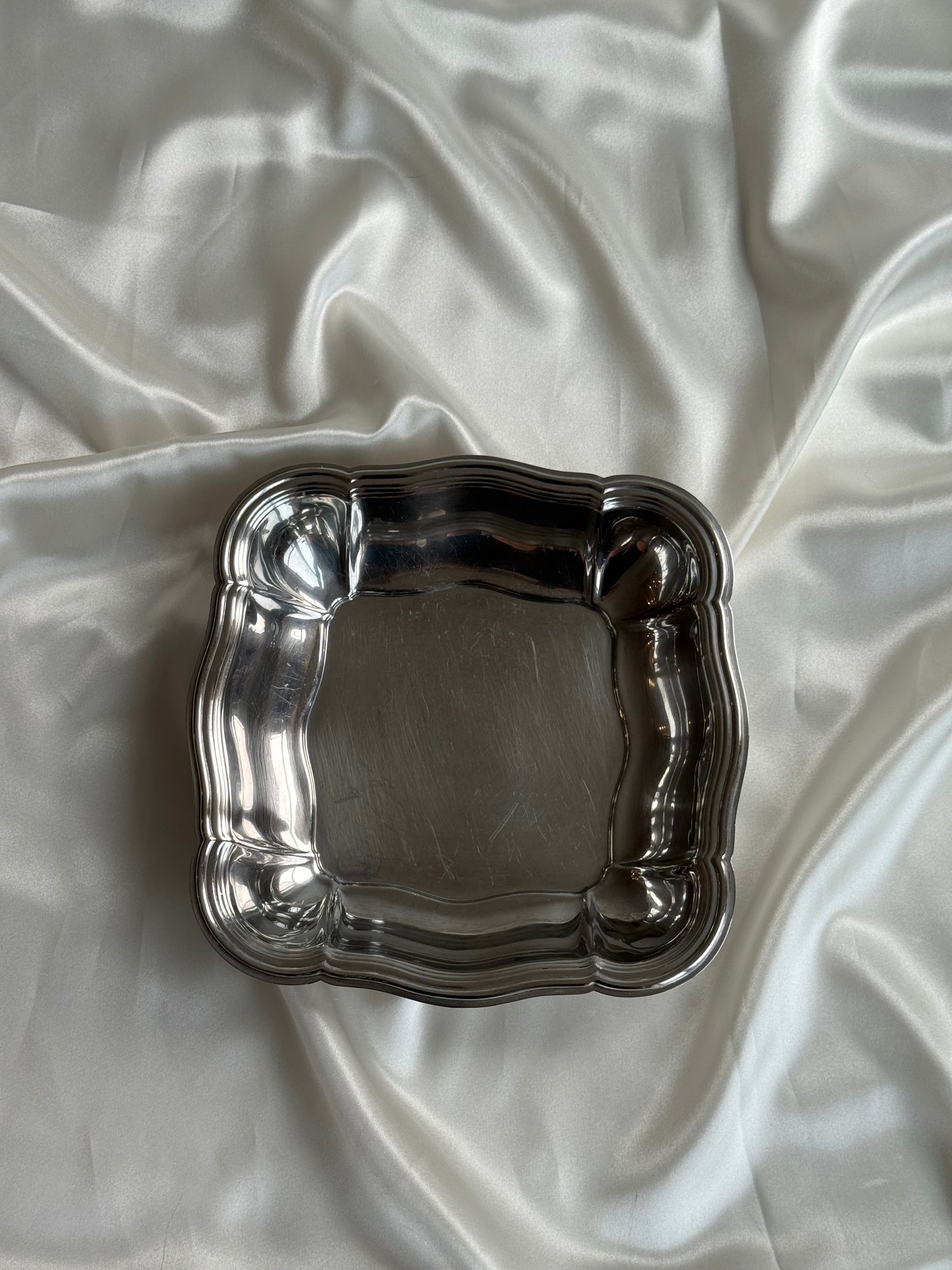 Vintage Italian Stainless Steel Serving Tray