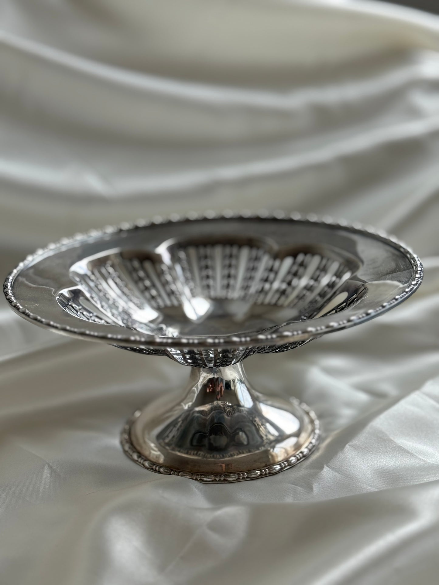 Vintage Silver-Plated Pedestal Compote Bowl