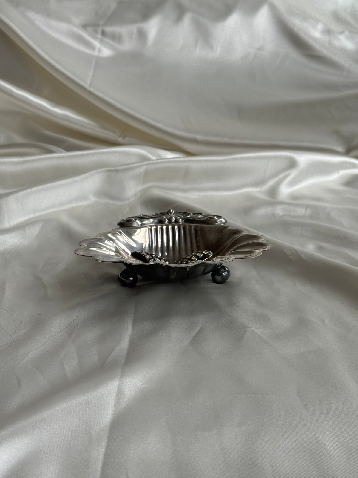 Vintage Sussex Plate Silver-Plated Scallop Shell Dish
