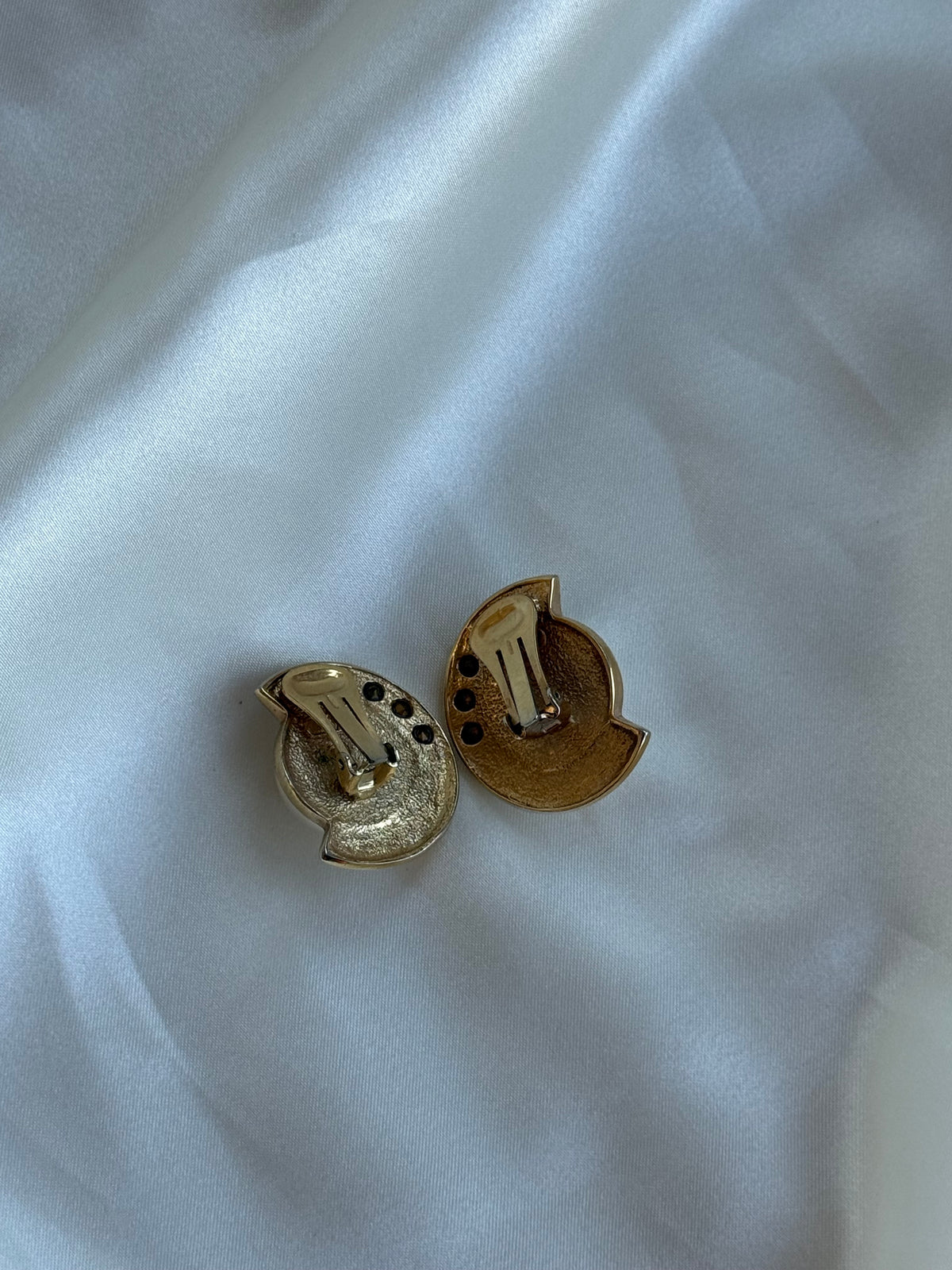 Vintage Faux Pearl & Rhinestone Clip-On Earrings