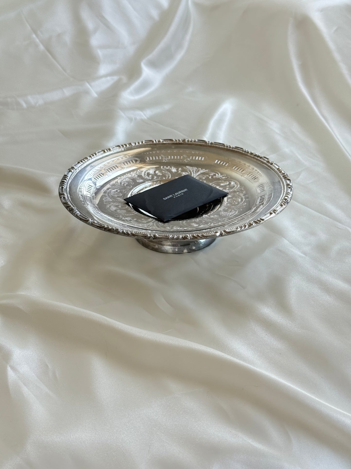 Vintage Silver Plated Pedestal Bon Bon Dish