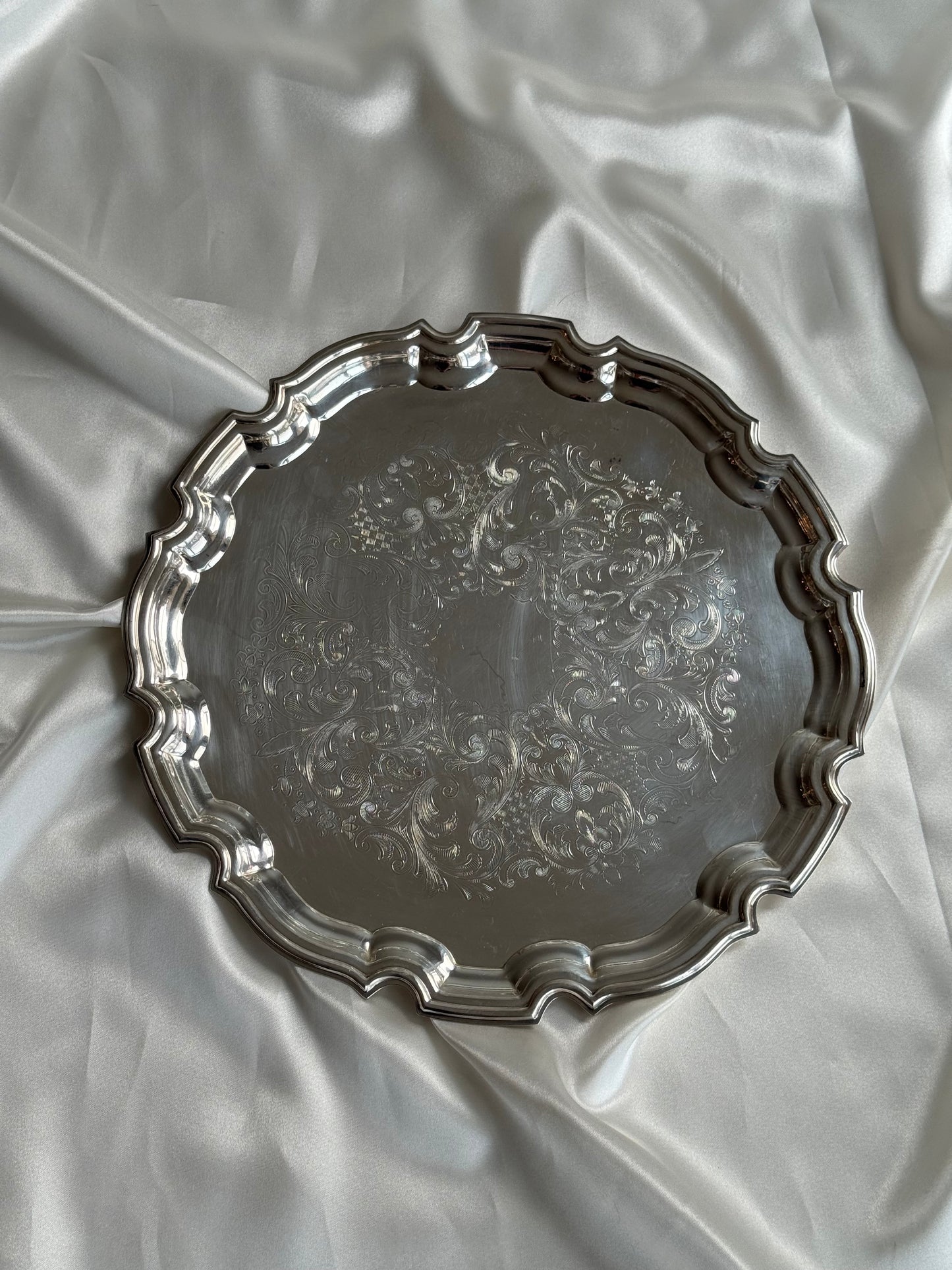 Vintage Primosa Plate England Silver-Plated Serving Tray