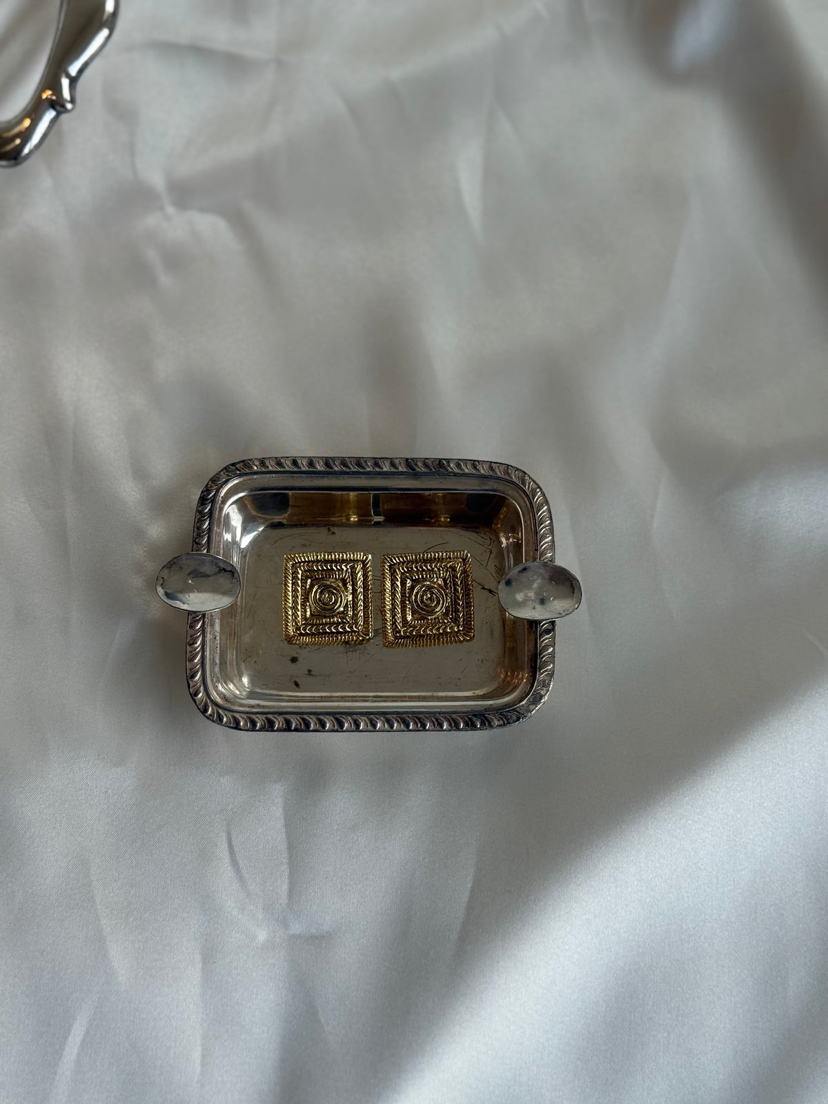 Vintage Silver Plated Miniature Ashtray / Trinket Dish
