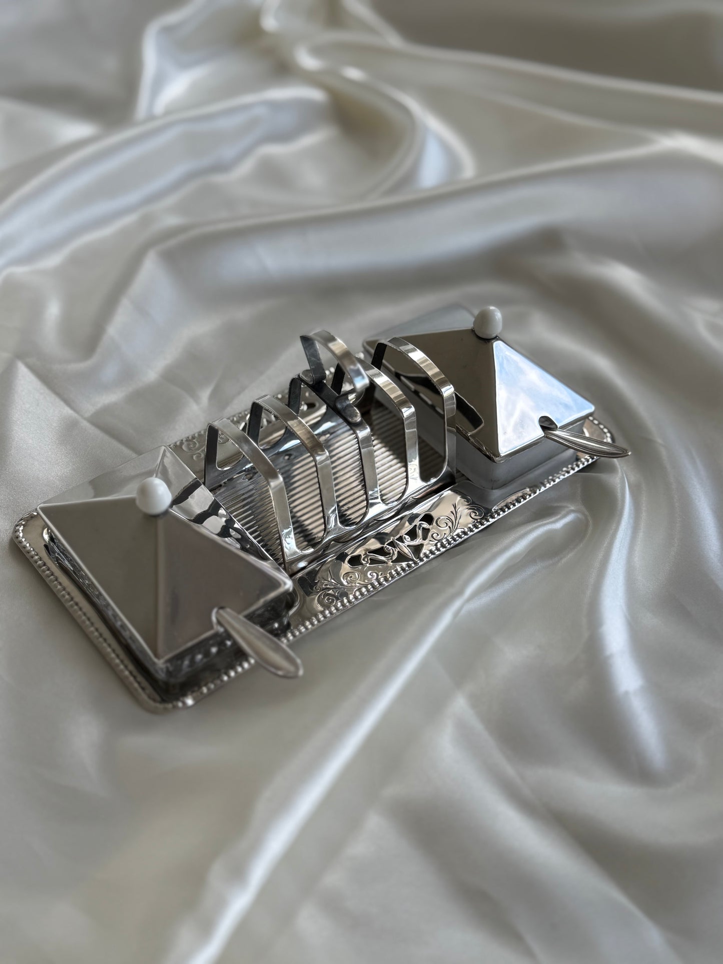 Vintage English silver plated breakfast serving set