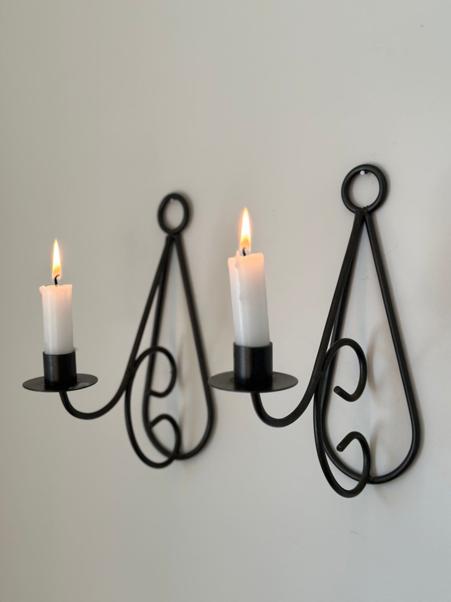 Metal wall candleholders