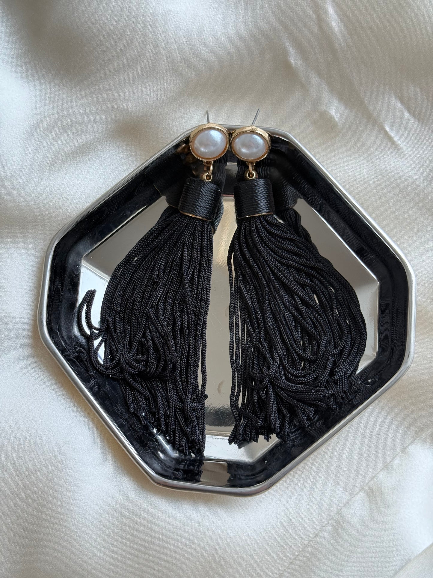 Vintage tassel statement earrings