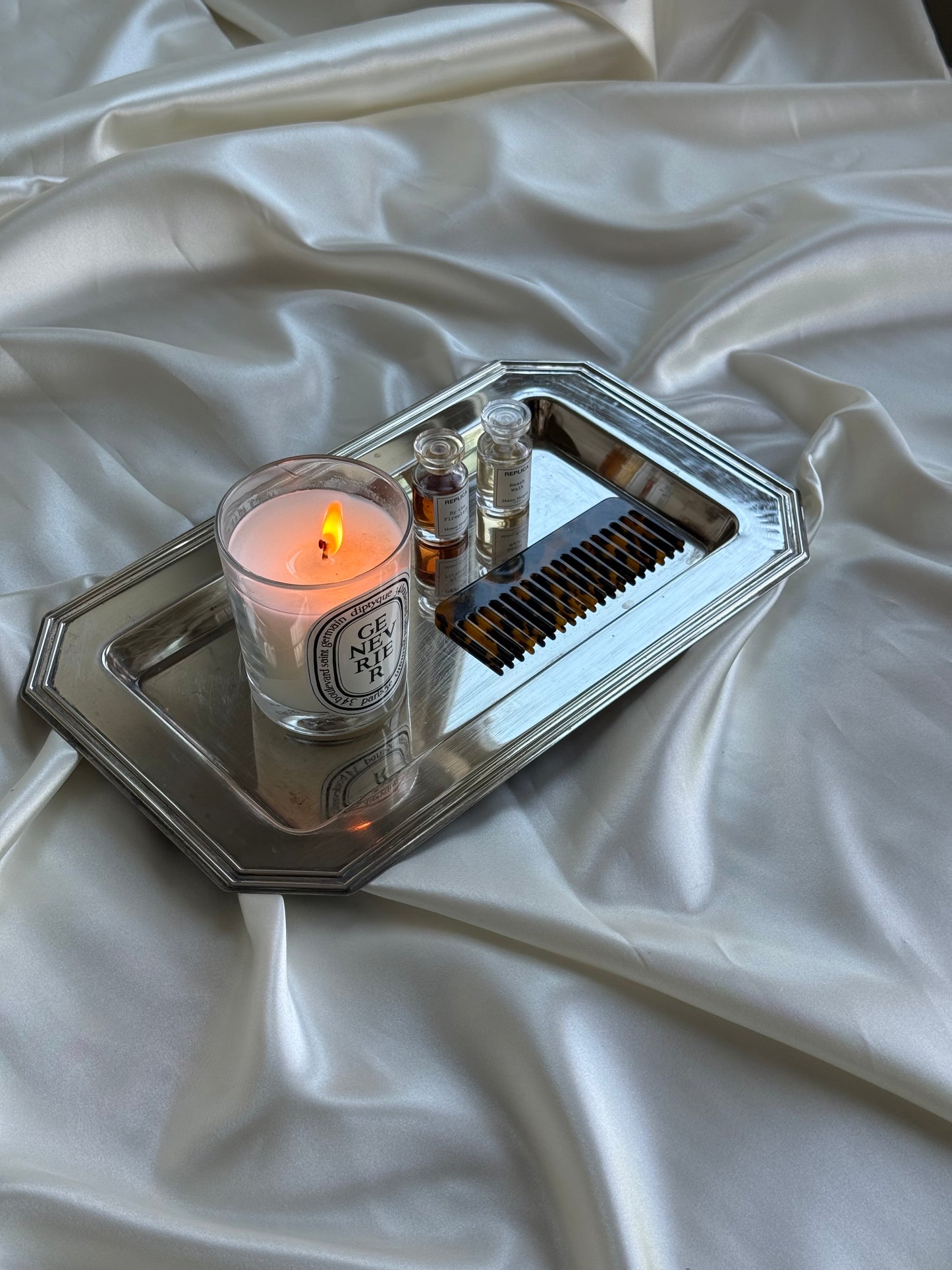 Vintage Silver-Plated rectangular Vanity Tray