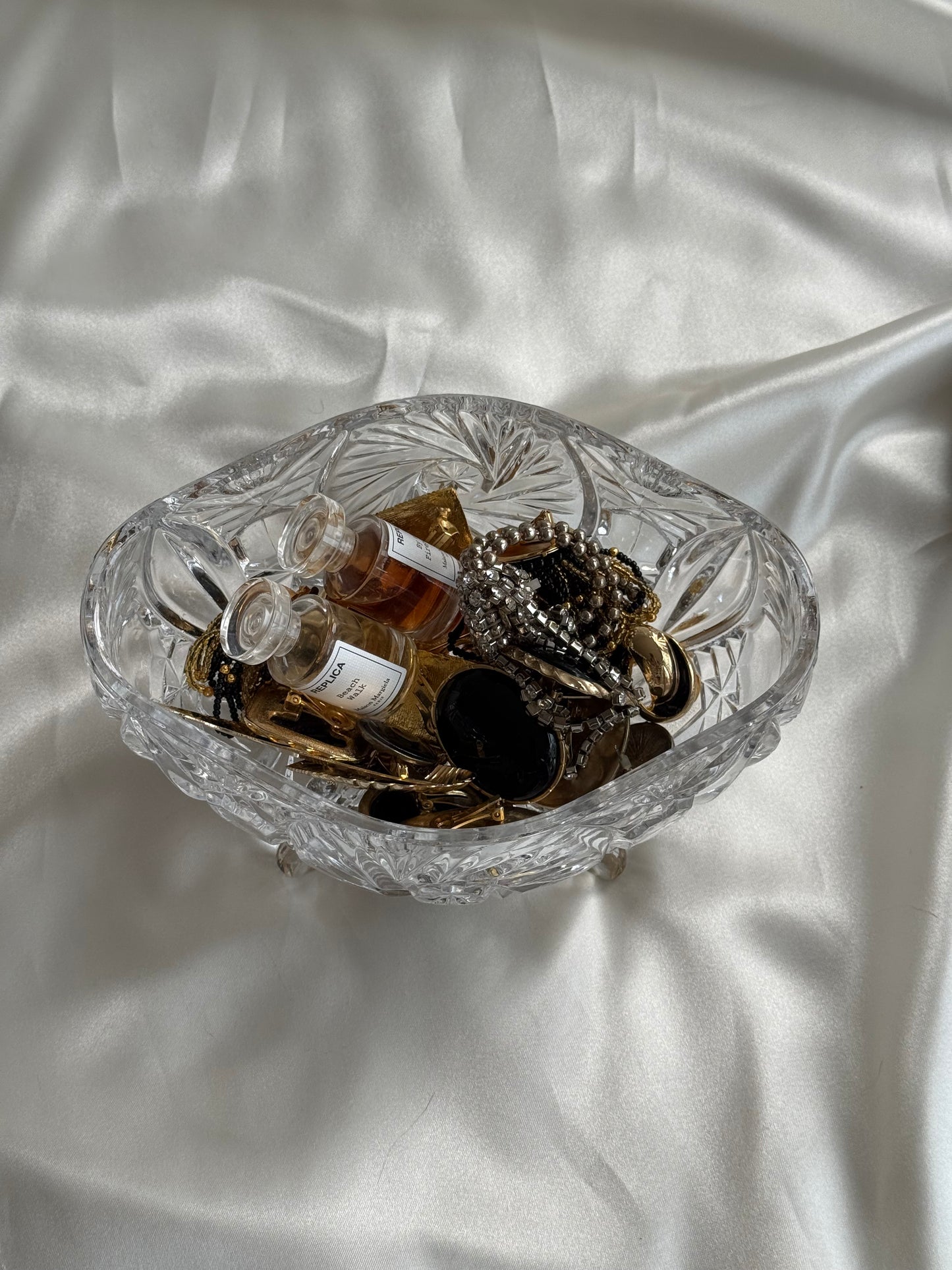 Vintage Crystal Footed Bowl