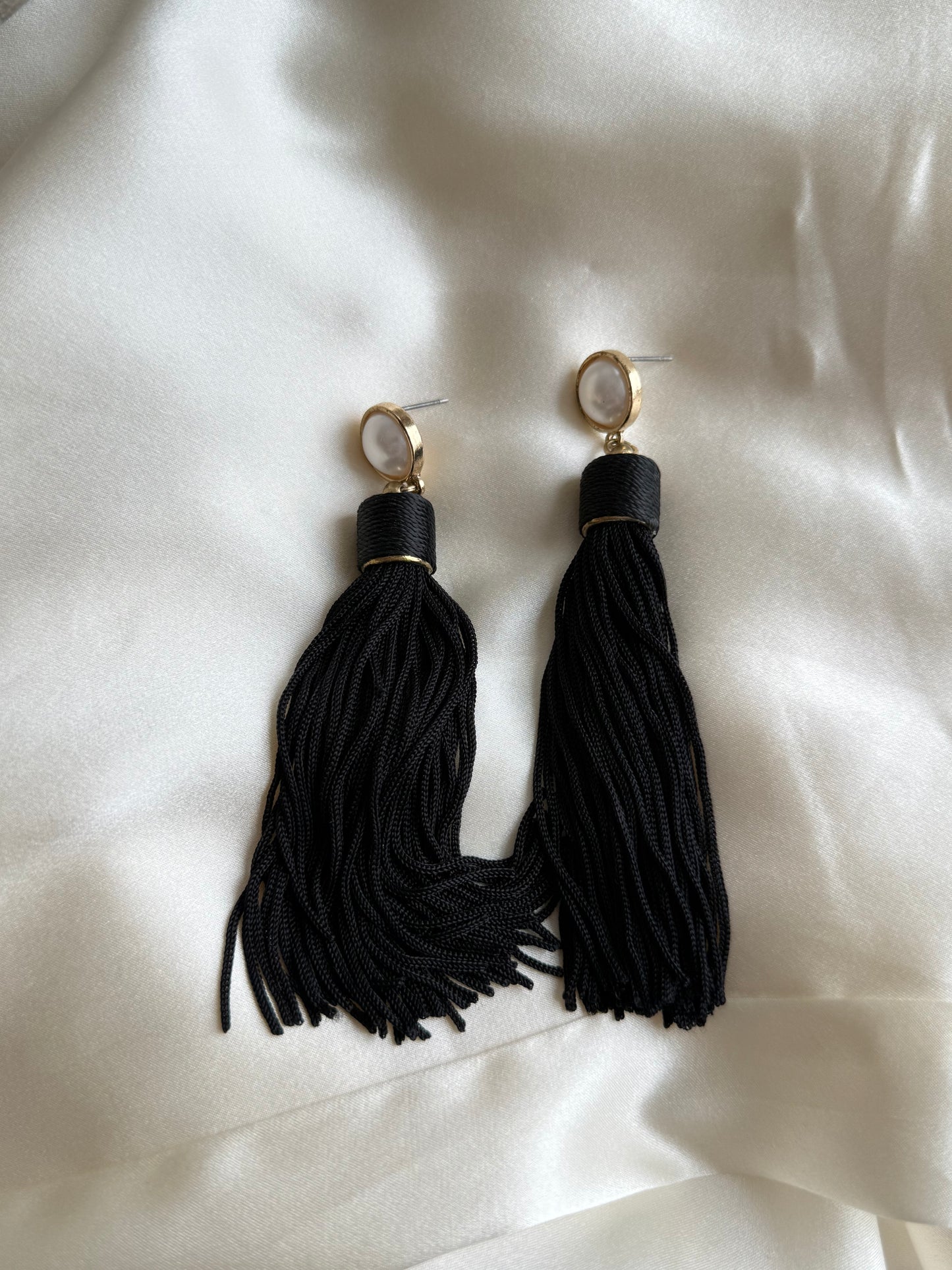 Vintage tassel statement earrings