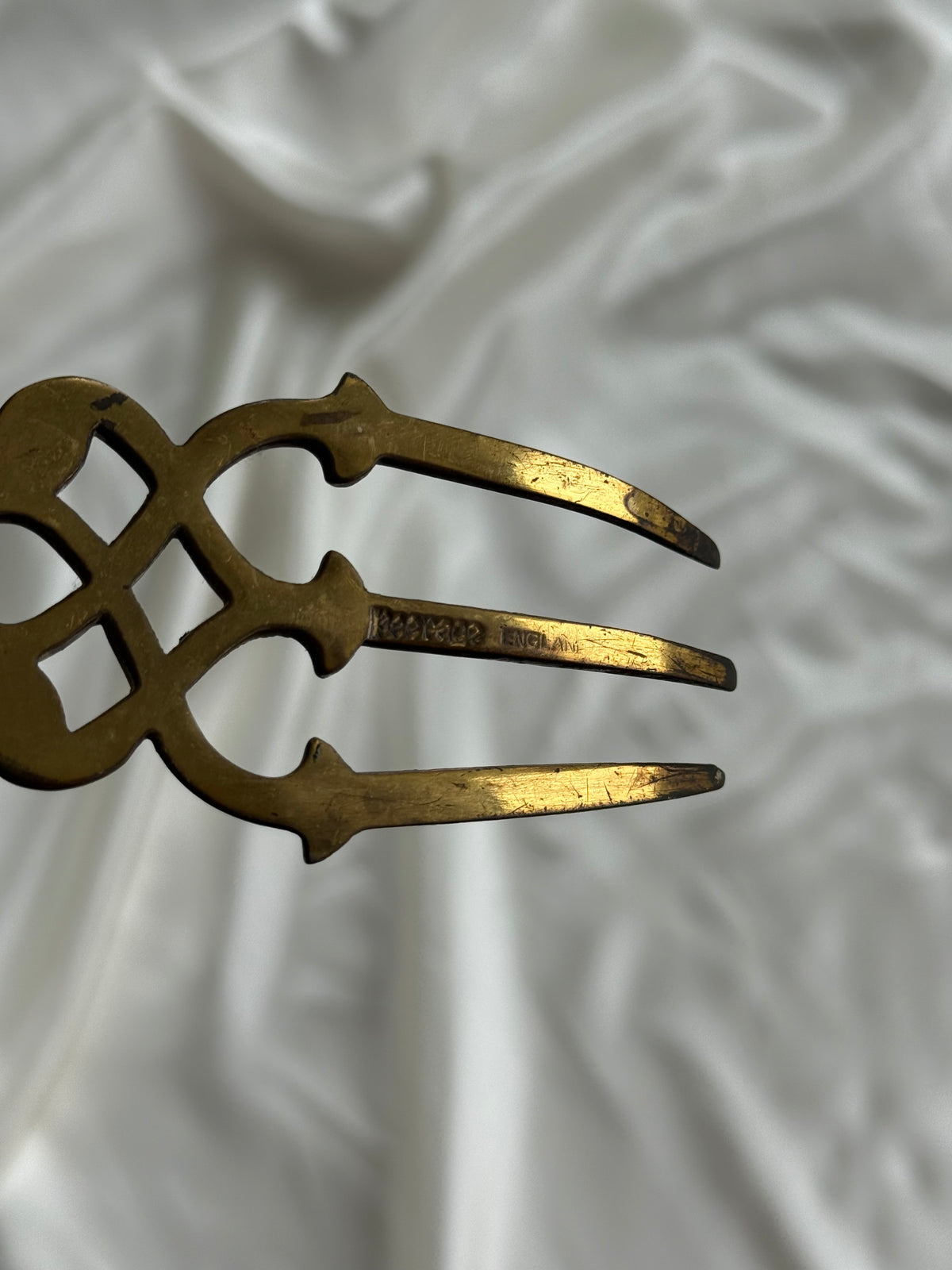 Vintage Peerage England “Esmeralda” Brass Toasting Fork