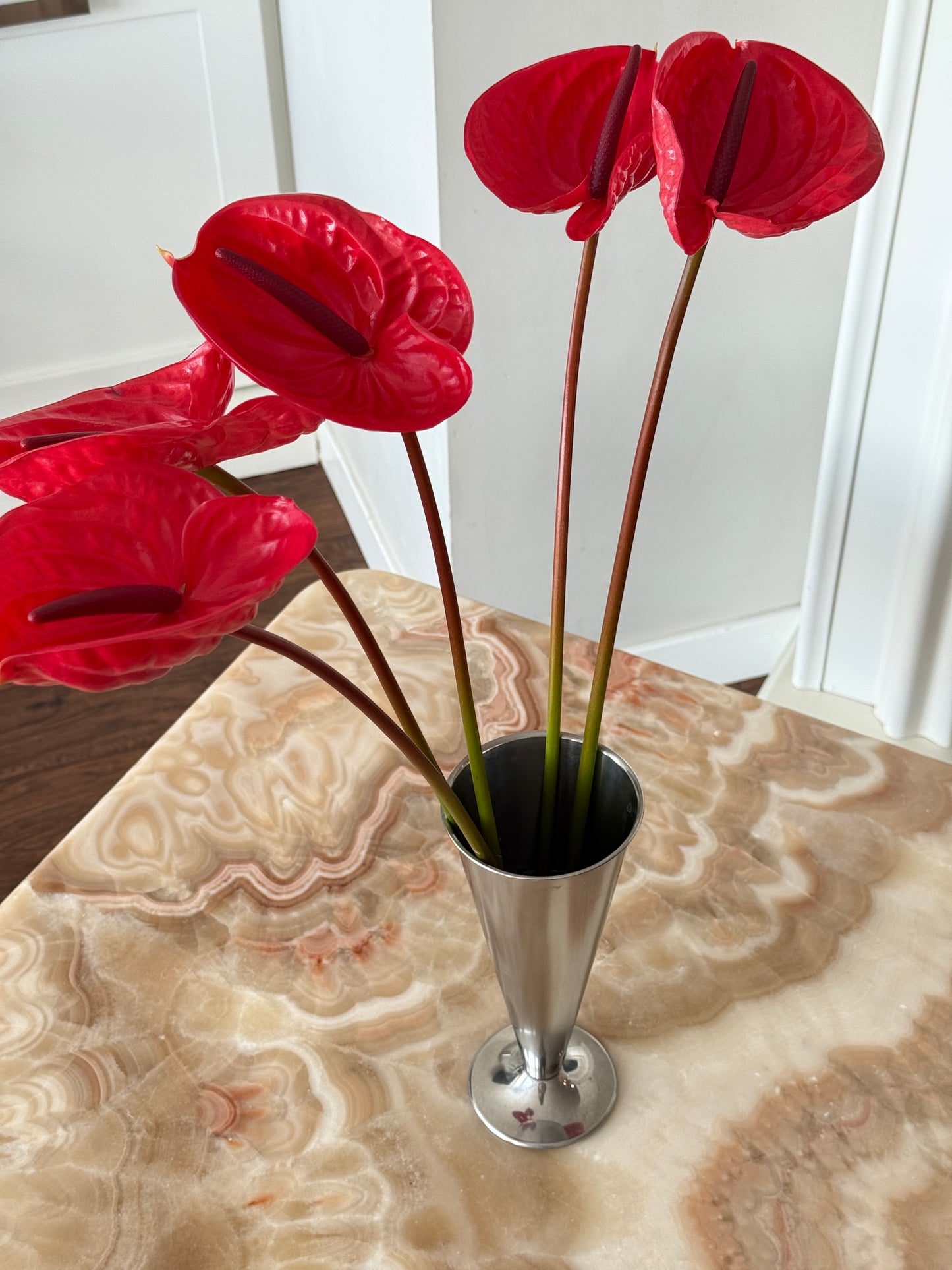 Vintage Swedish Stainless Steel Vase