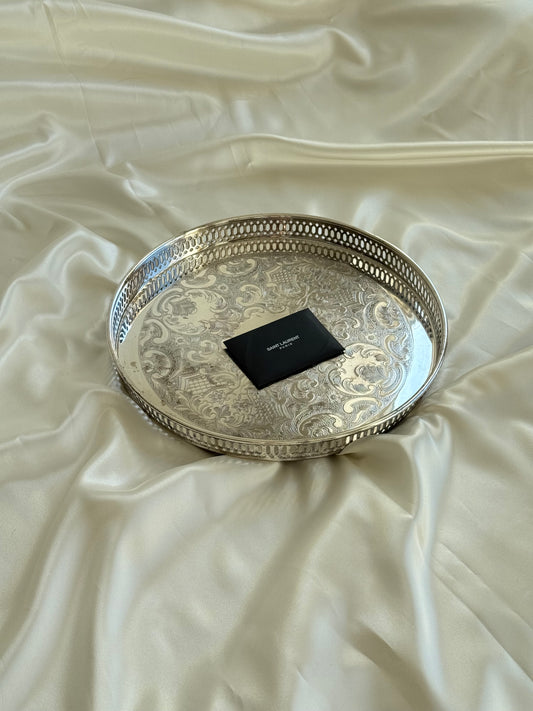 Vintage Silver-Plated Gallery Tray