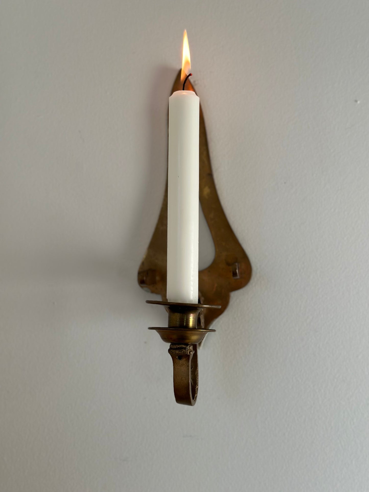 Vintage solid brass sconce