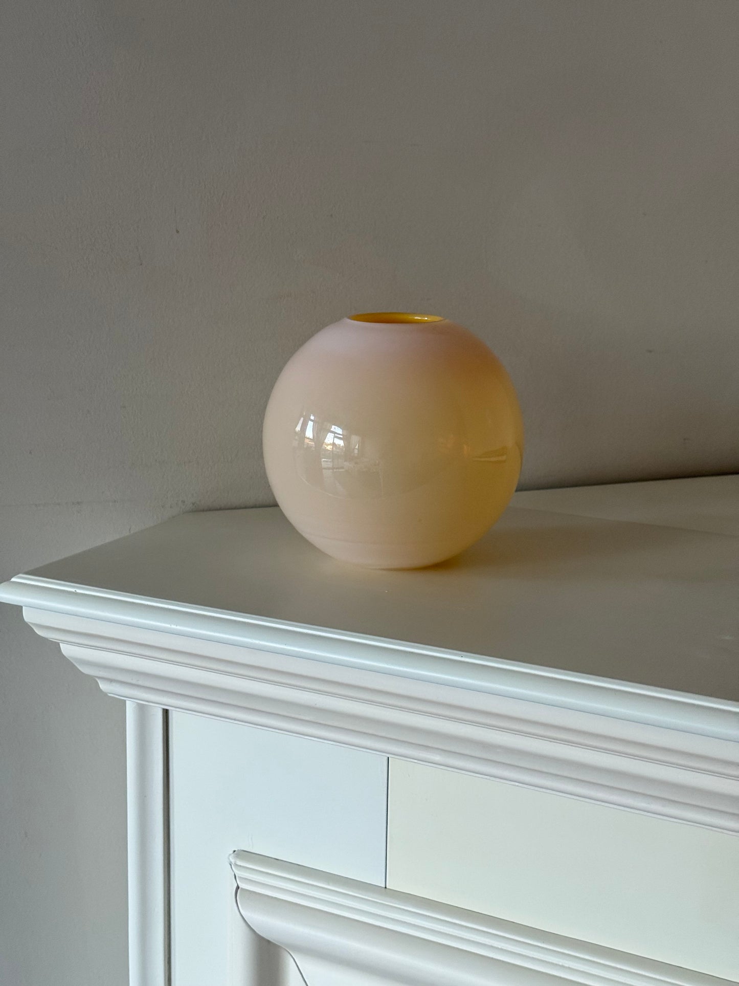 Vintage Milk Glass Globe Vase