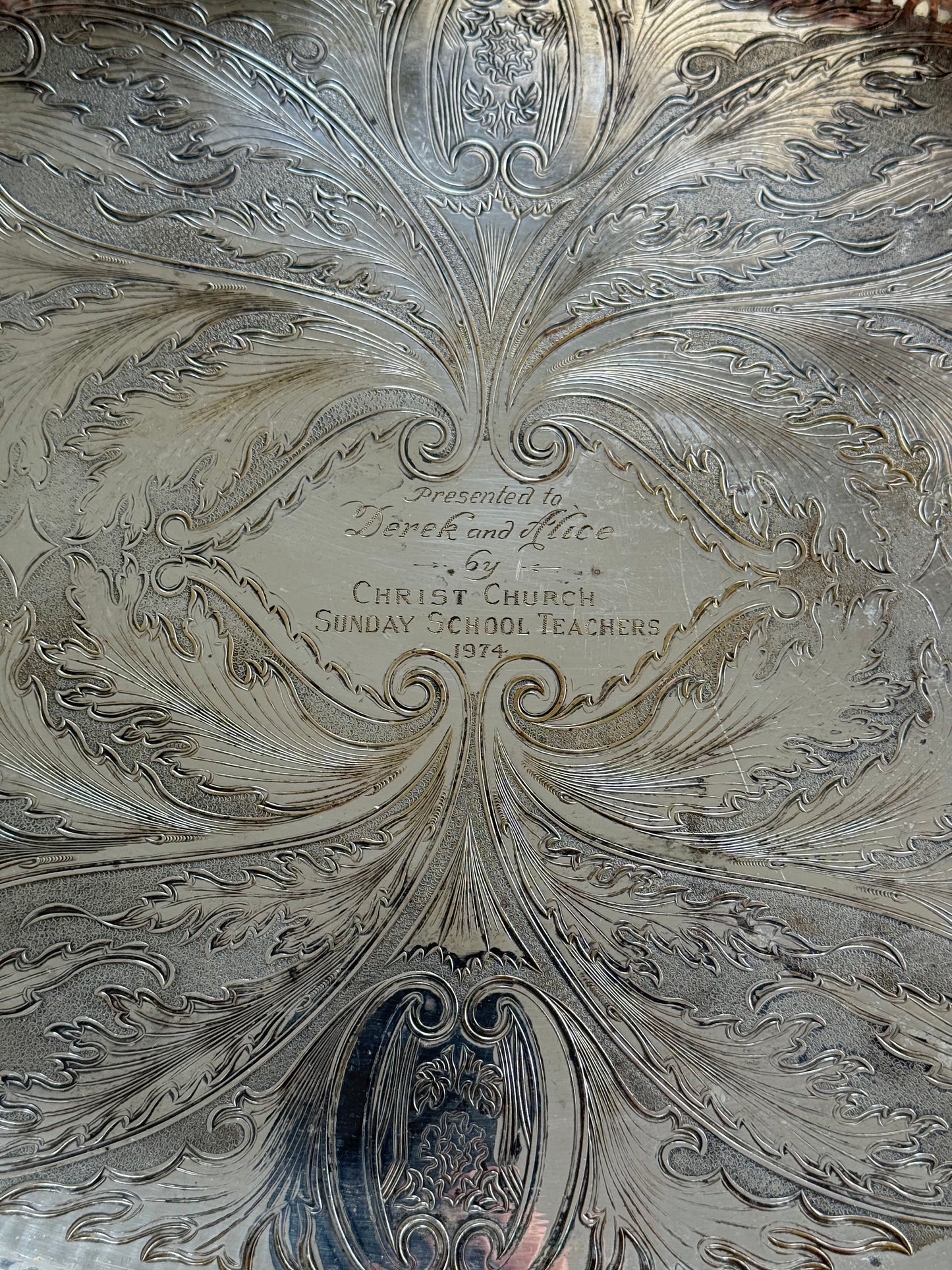 Vintage Silver plated serving tray