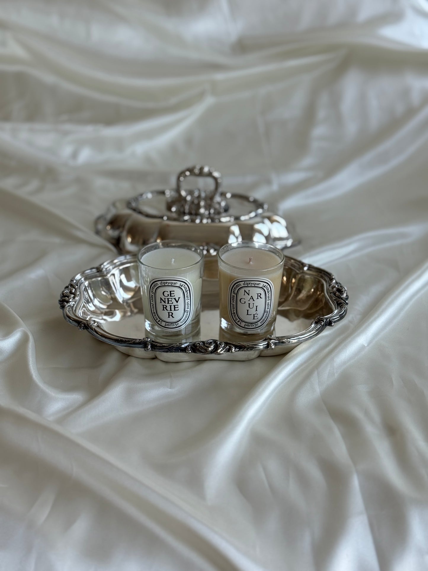 Antique Rococo Revival Lidded Entrée Dish with Removable Lock Handle