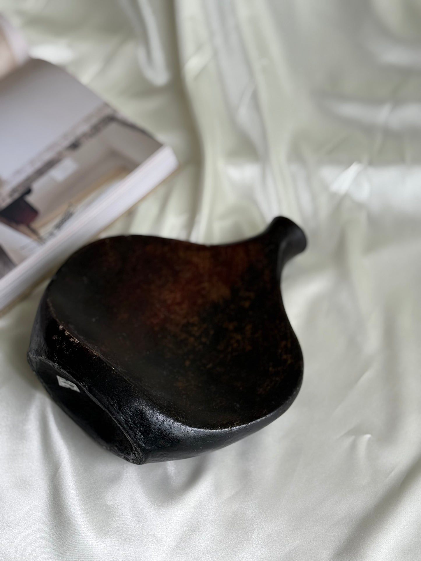 Vintage Mexican Sculptural Vase – Asymmetrical Flat Flask
