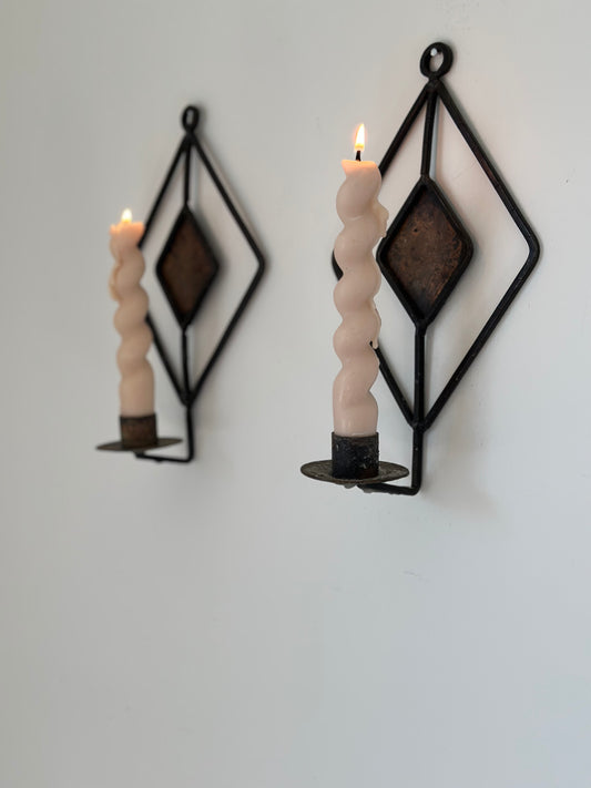 Two wall candleholders