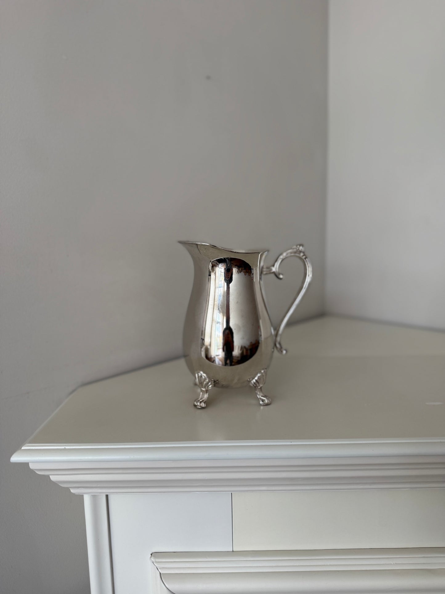 Vintage silver plated footed pitcher