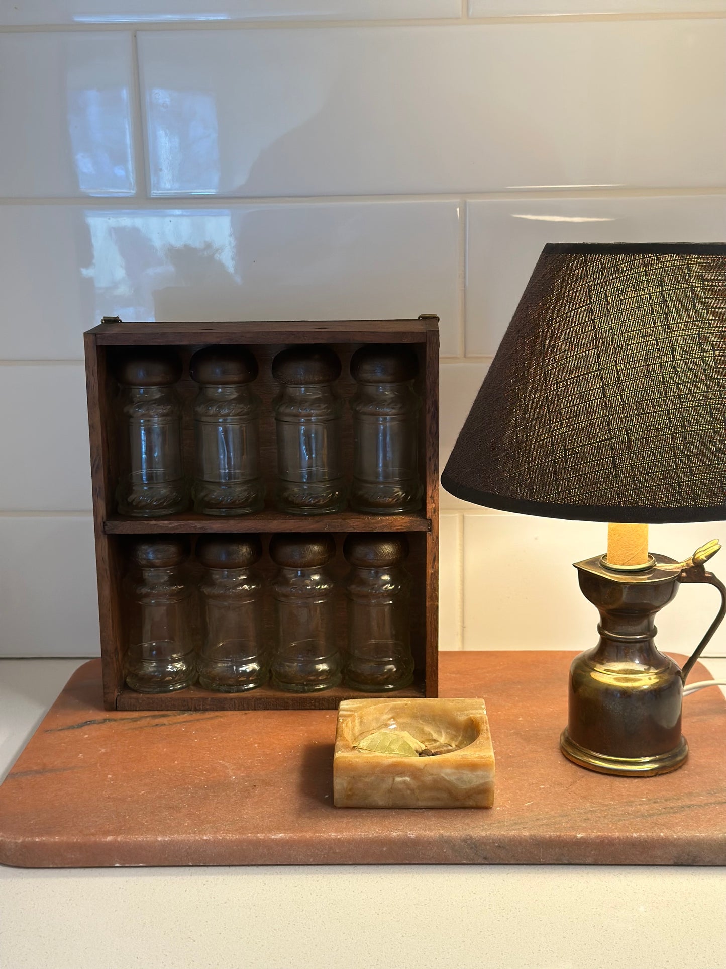 Mini vintage brass lamp