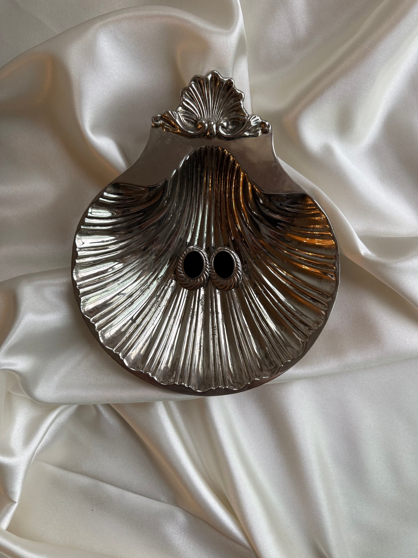 Silver-Plated Shell Catchall Dish