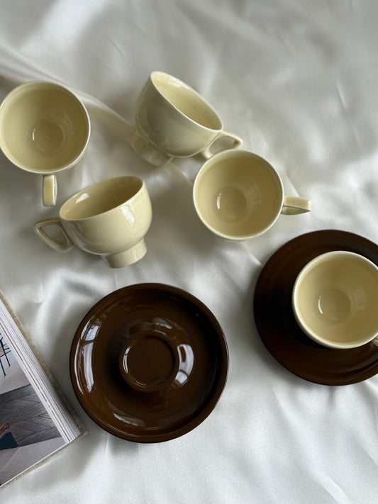 Vintage Pontesa Spain Ceramic Cup & Saucer Set