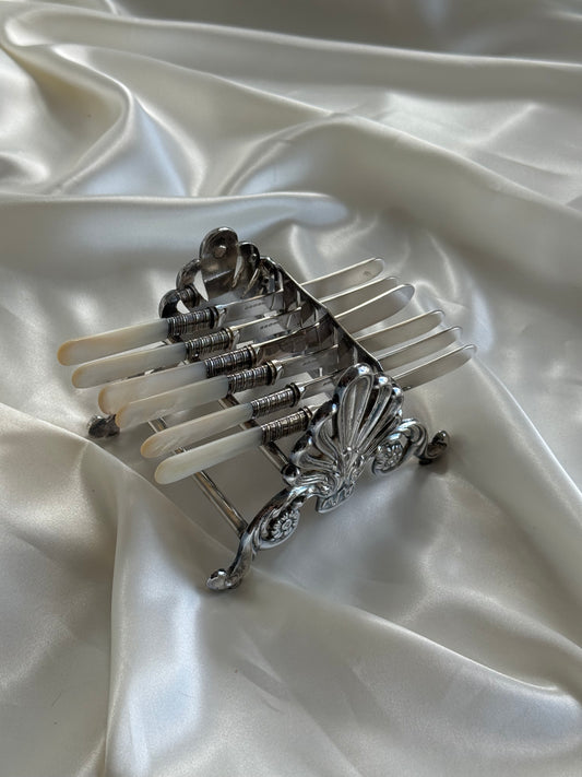 Vintage Silver-Plated Ornate Knife Rest