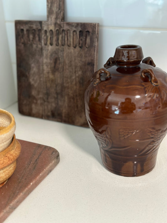 Brown glazed pottery