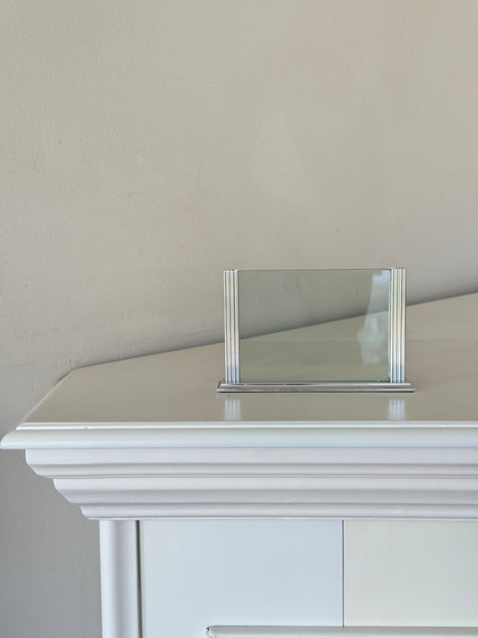 Vintage Glass & Aluminum Photo Frame