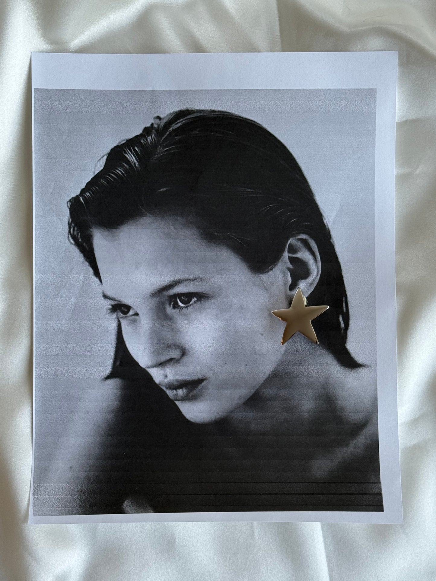 Vintage Silver-Plated Star Clip-On Earrings