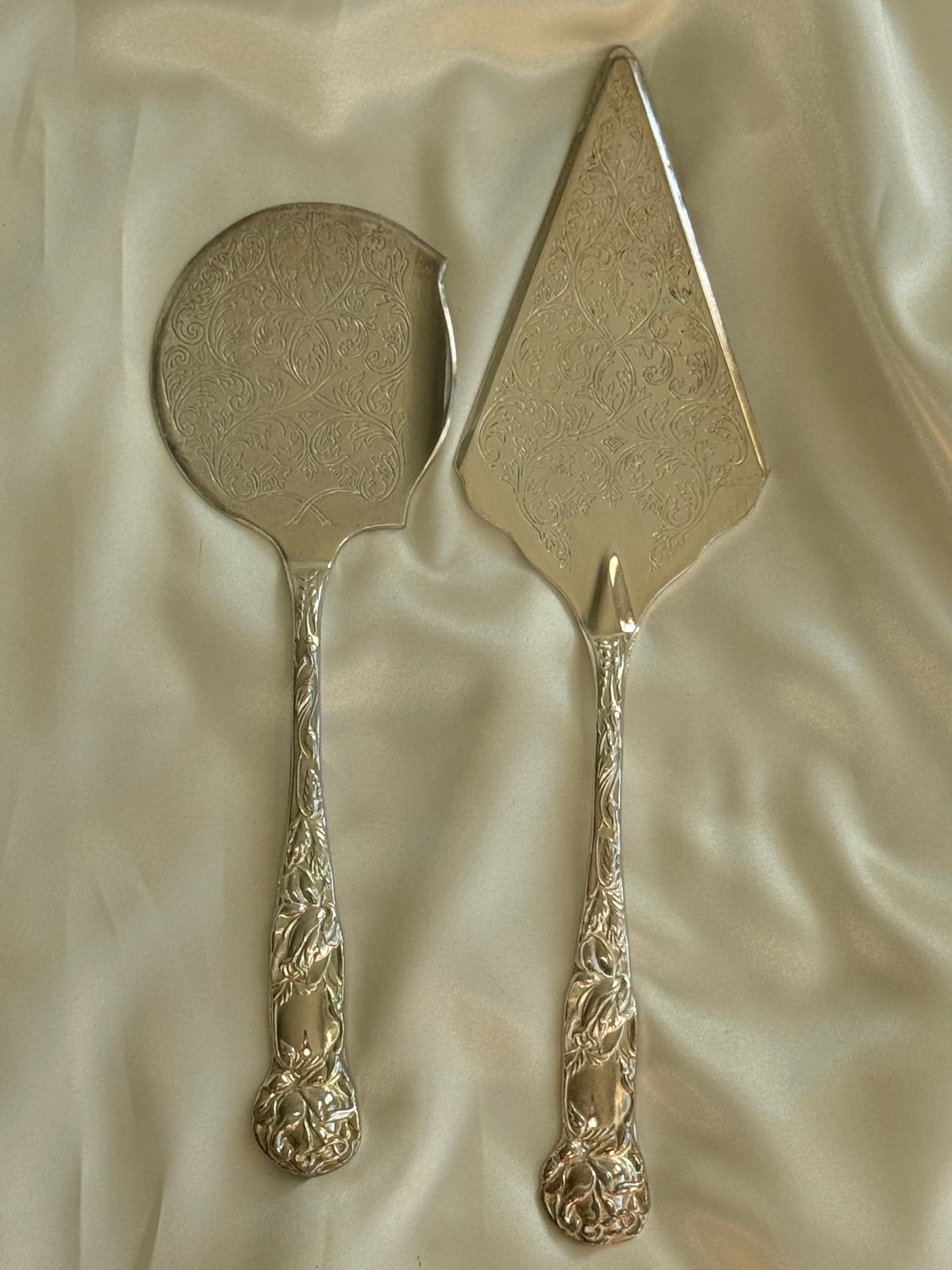Vintage Italian Silver-Plated Cake Server Set