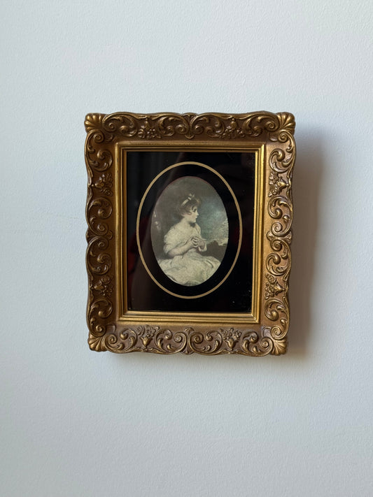 Gold Ornate Frame with Portrait Print