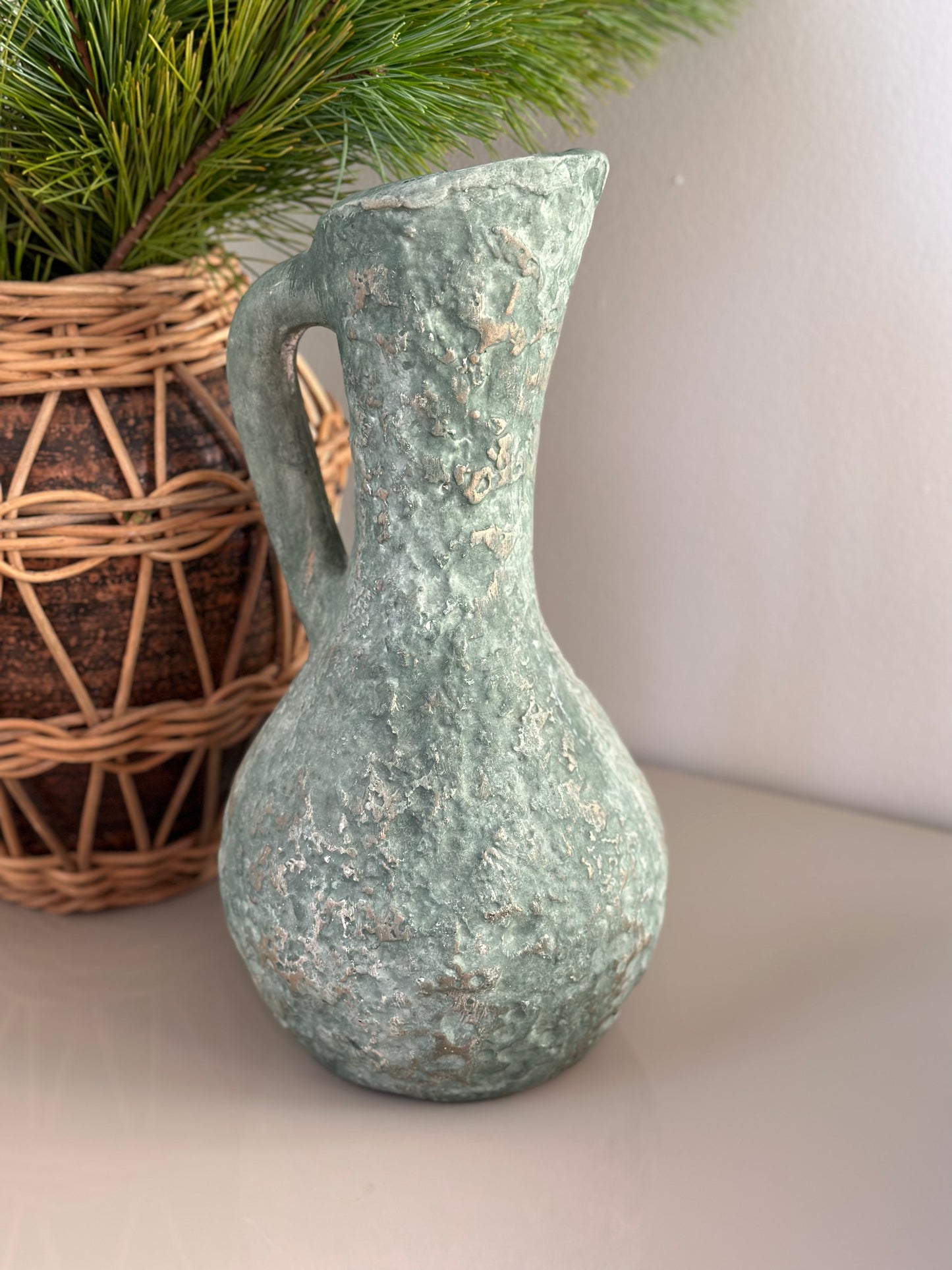 Sage green vase