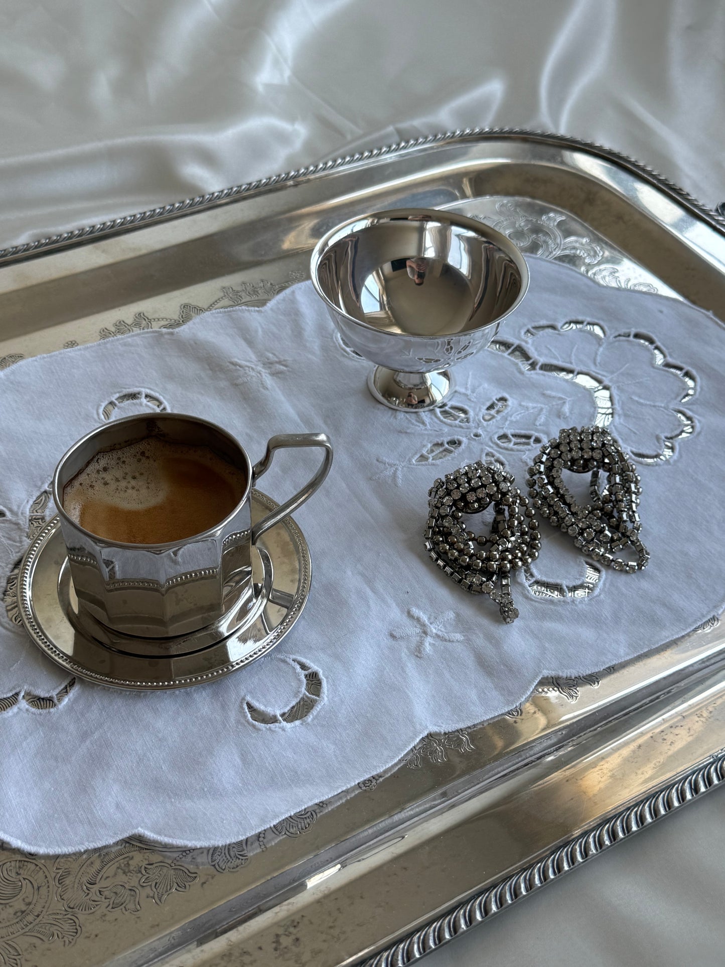 Vintage Silver-Plated Mini Pedestal Bowl