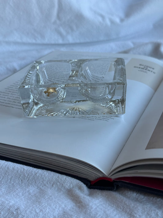 Vintage Pressed Glass Divided Dish