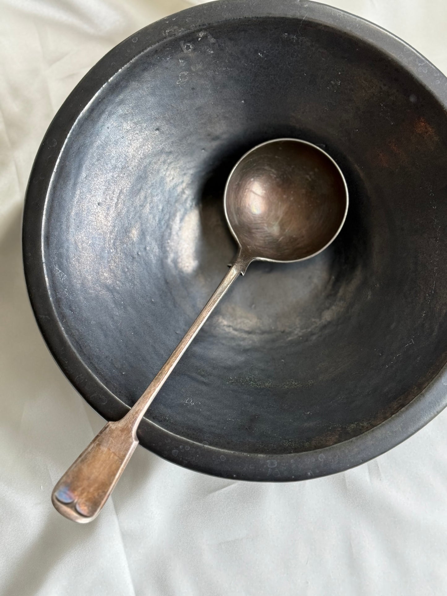 Antique British Fiddle Pattern Silver-Plate Ladle – Harrison Bros & Howson, c. 1890
