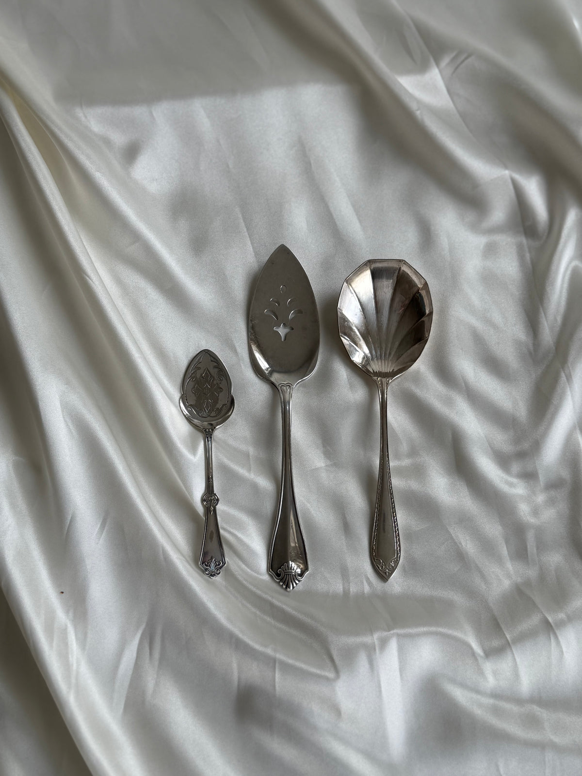 Vintage Silver-Plated Serving Utensils | Set of Three
