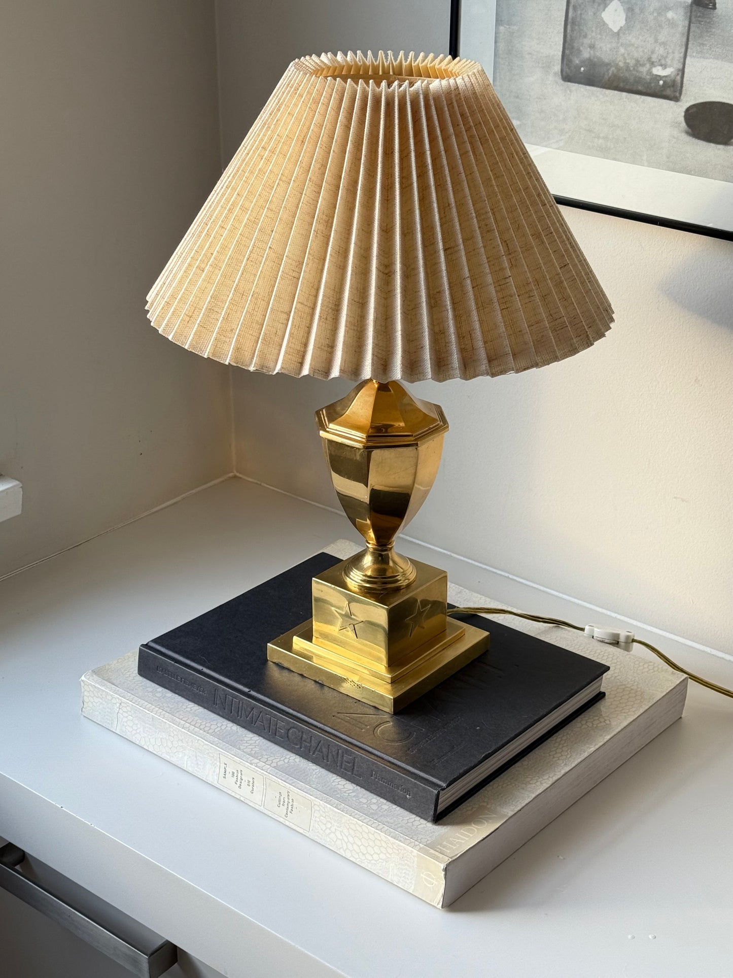 Vintage solid brass lamp