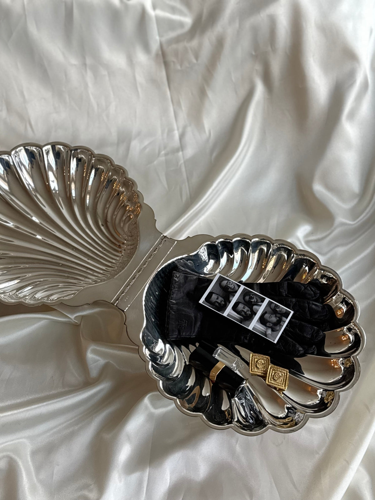 Vintage Leonard Silver Plated Swan & Shell Serving Dish