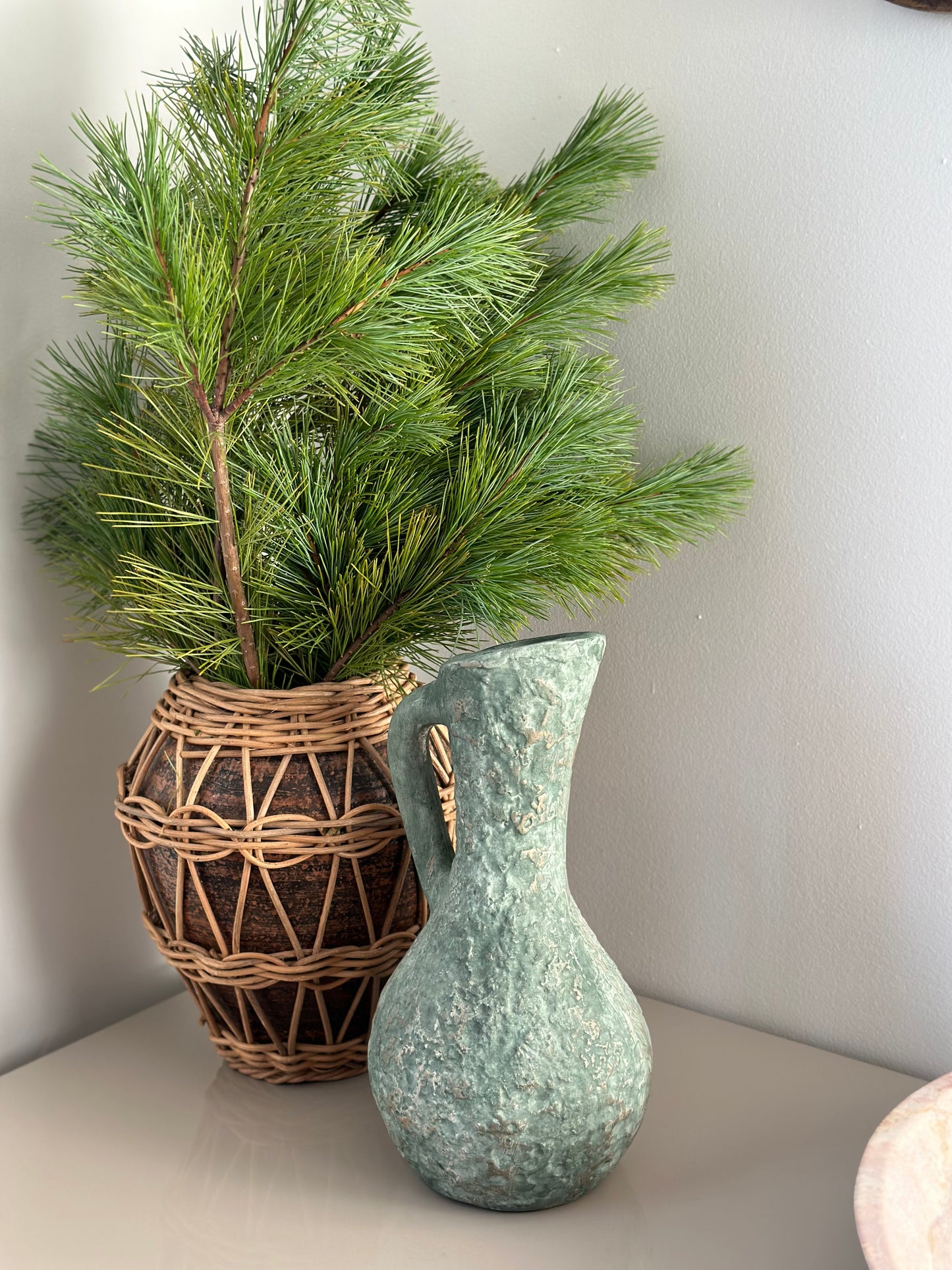 Sage green vase