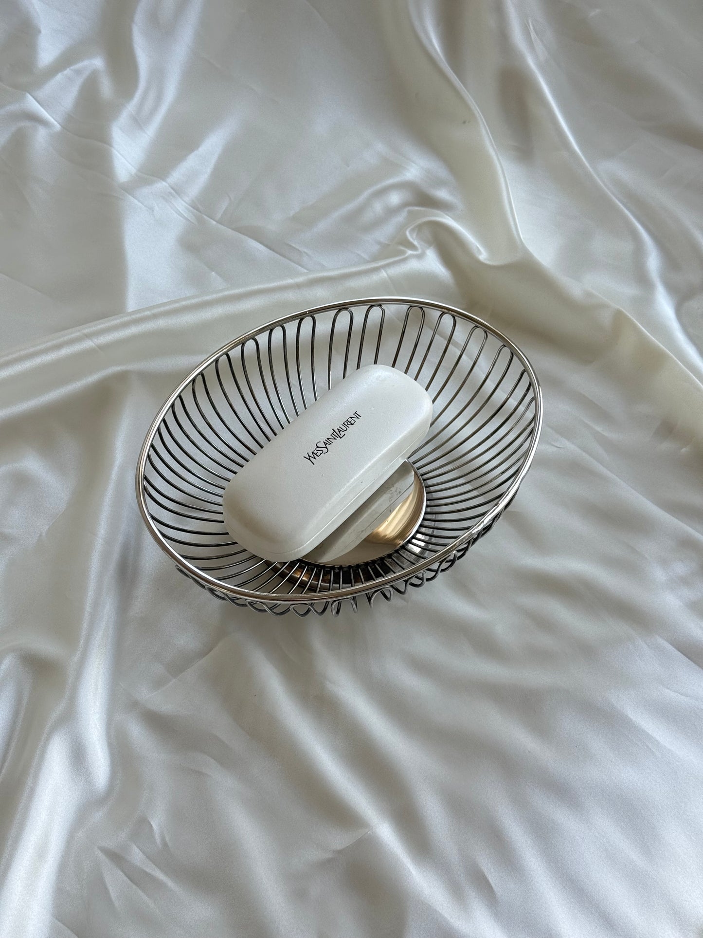 Vintage Silver Plated on Steel Wire Bowl