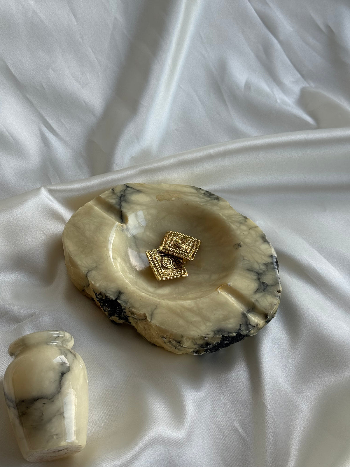 Vintage Italian Alabaster Ashtray / Catchall