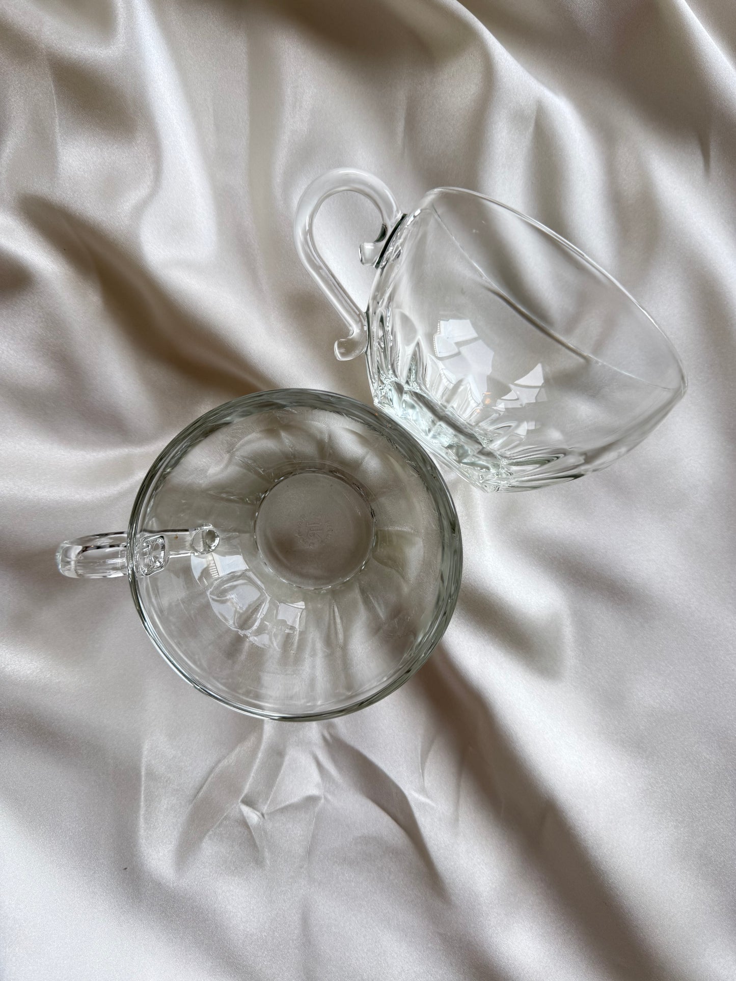 French Glass coffee cups- Set of 4