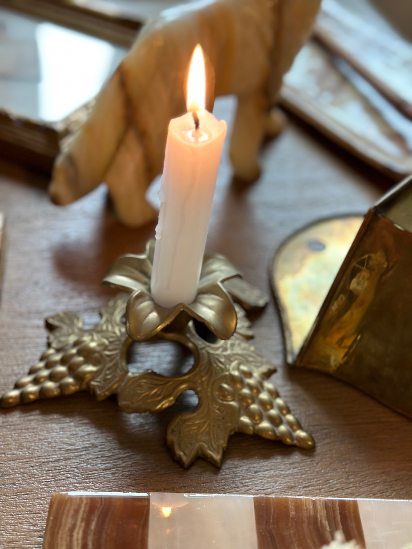 Vintage brass candleholder