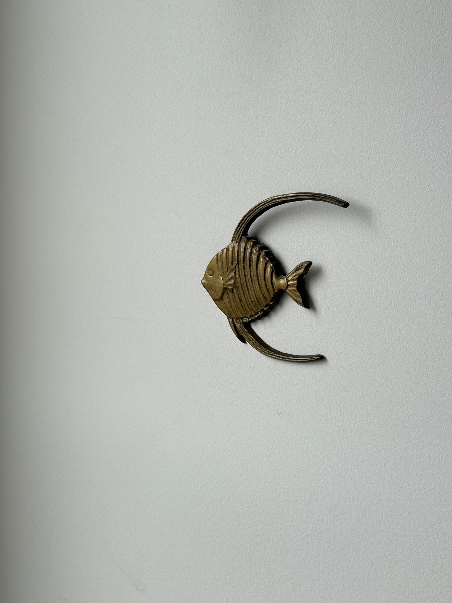 Vintage Brass Fish Wall Hanging