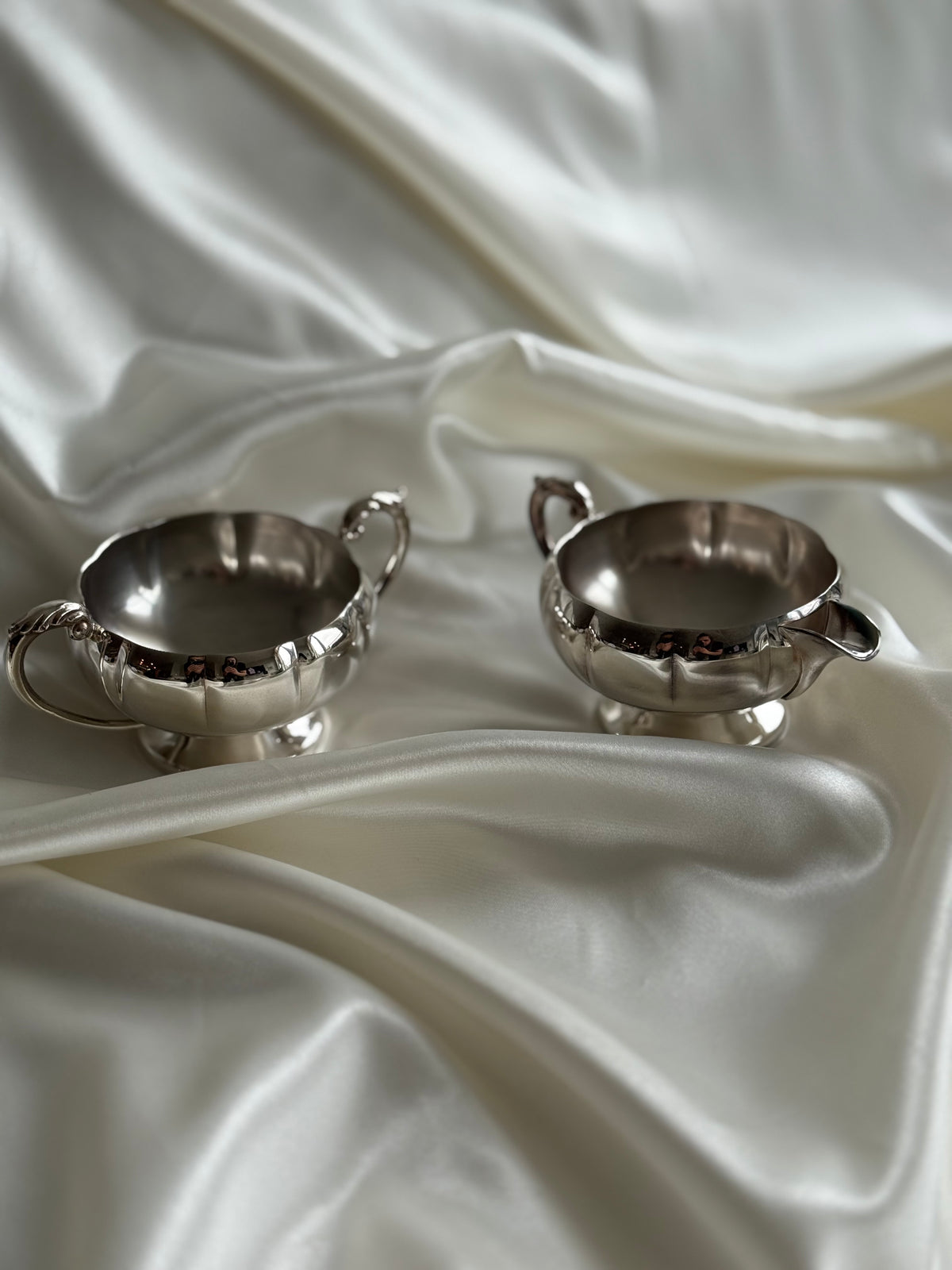 Vintage Silver-Plated Creamer & Sugar Bowl Set – Manor Plate