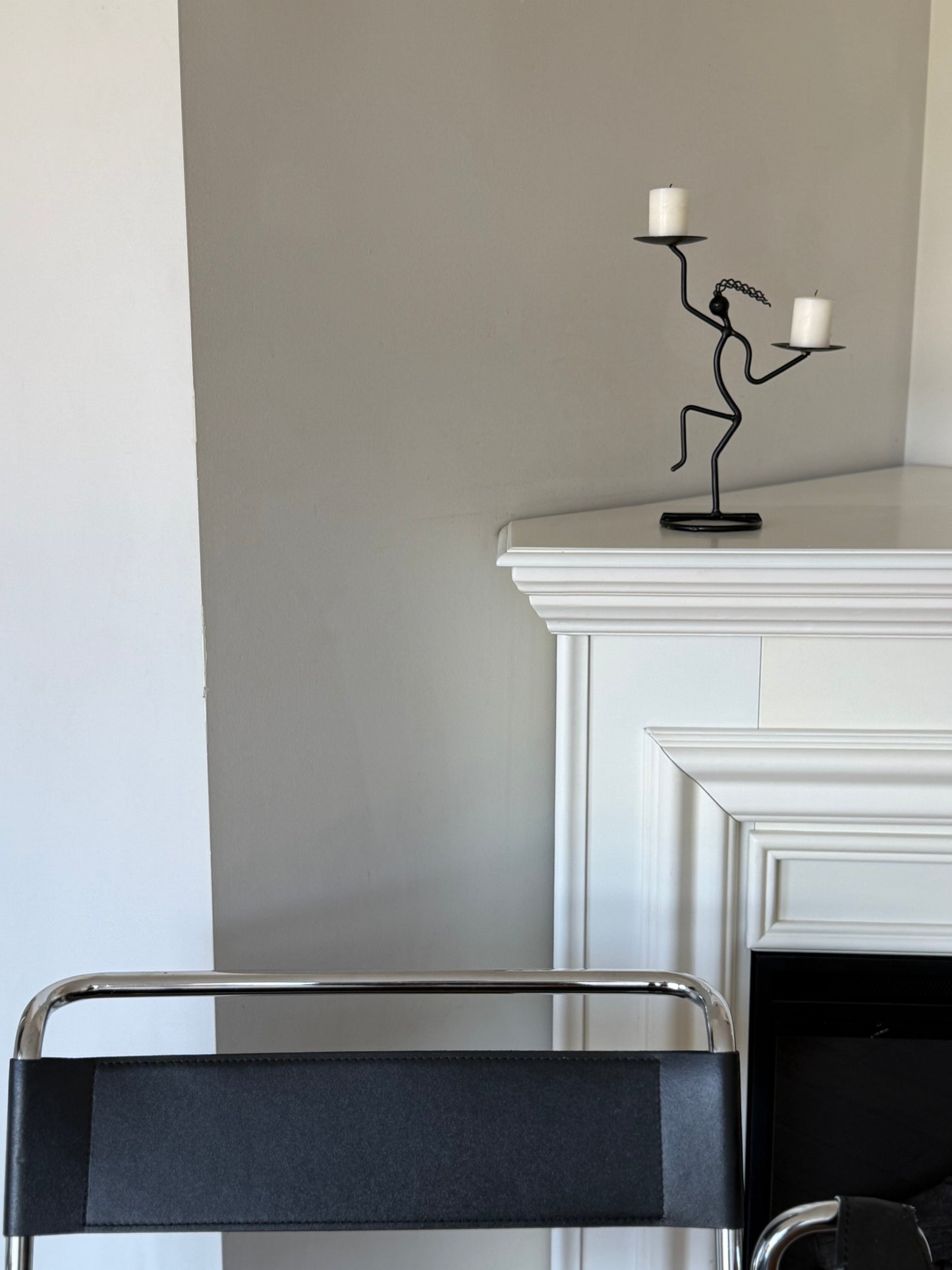 Vintage Iron Figural Candle Holder