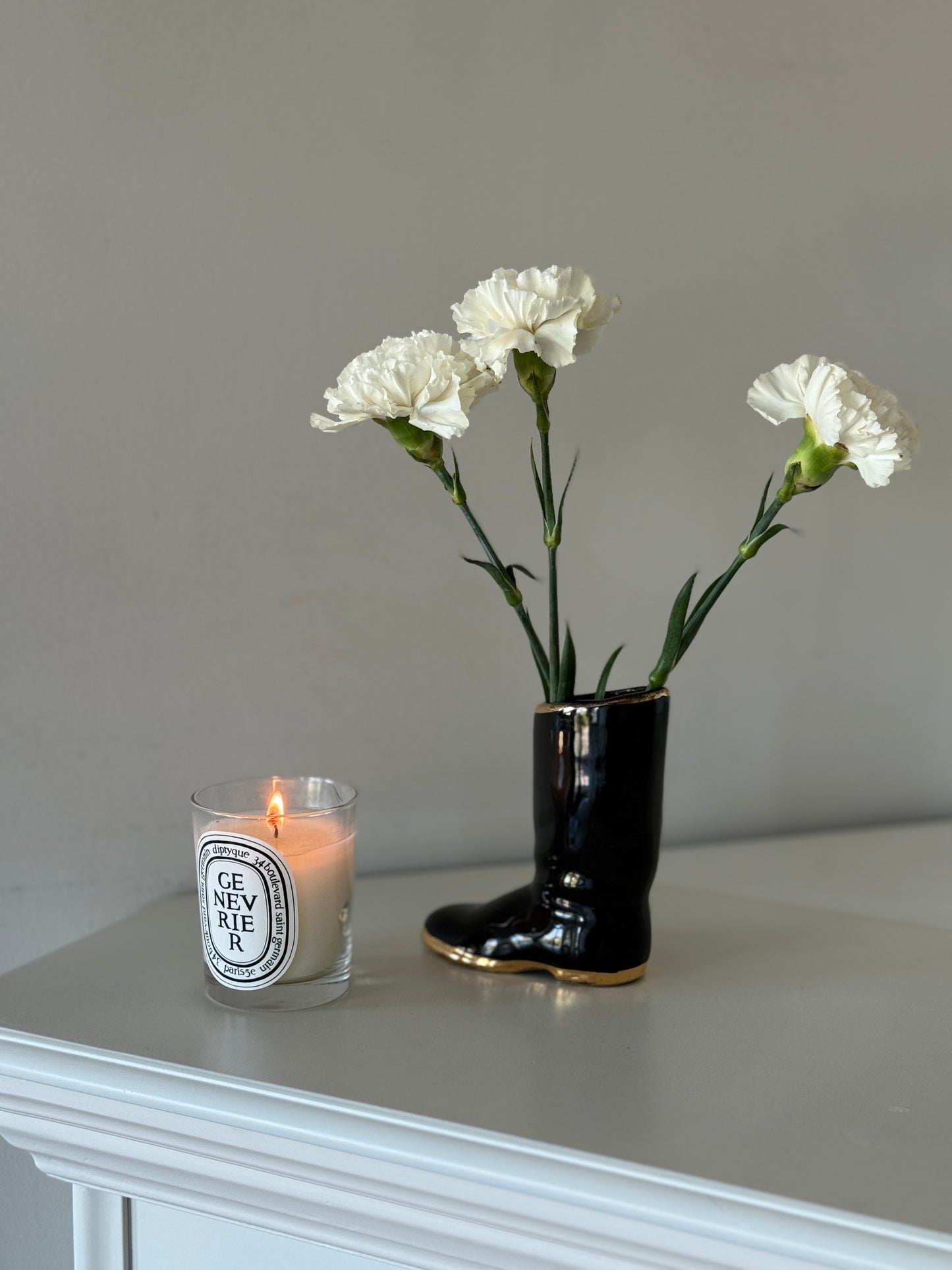 Vintage Ceramic Riding Boot Vase